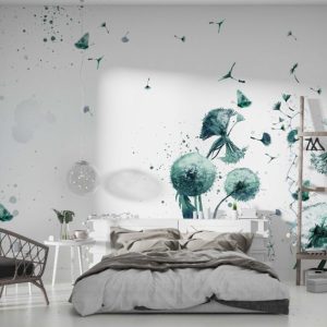 Hindiba Uçan Pamuklar 3D Duvar Kağıdı