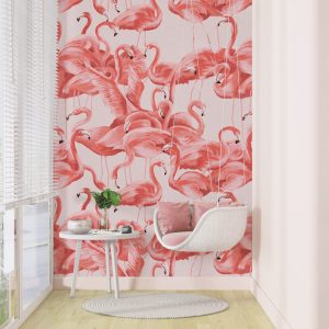 Pembe Flamingolar Duvar Kağıdı