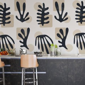 Yaprak Desenleri Modern Stil Duvar Kağıdı