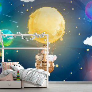 Gezegen Desenli 3D Duvar Kağıdı | Duvar Kağıdı Marketi