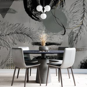 Soft Tüy ve Geometrik Desenli 3D Duvar Kağıdı | Duvar Kağıdı Marketi