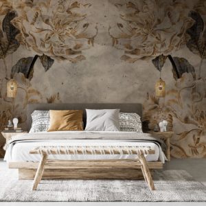 Soft Güller Eskitmeli Duvar Kağıdı