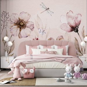 Soft Pembe Tonların'da Çicekler Duvar Kağıdı