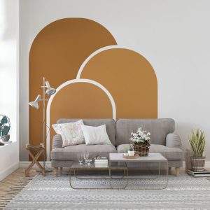 Soft Bej Tonlarda Geometrik Duvar Deseni Duvar Kağıdı
