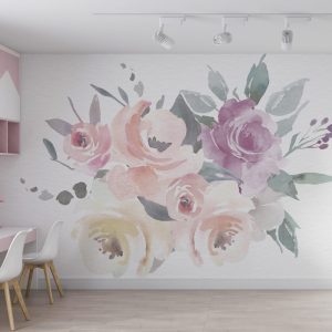 Soft Desenli Güller Duvar Kağıdı