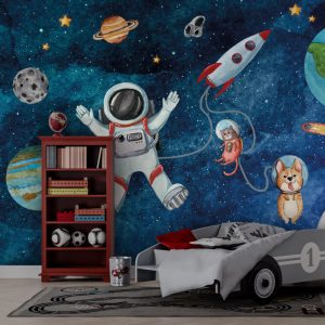 Sevimli Astronotlar Uzayda Duvar kağıdı