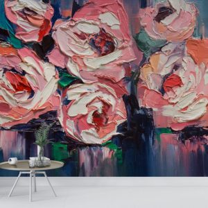 Yağlı Boya Güller 3D Duvar Kağıdı