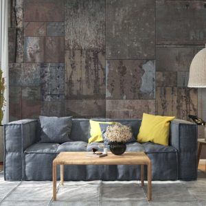 Kahve Renginden Beton Desenli 3D Duvar Kağıdı | Duvar Kağıdı Marketi